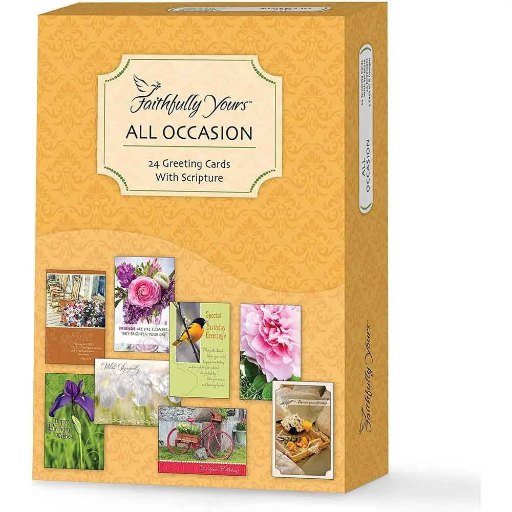 Faithfully Yours Designer Greetings All-Occasion Greeting Cards 24ctNew Open Box